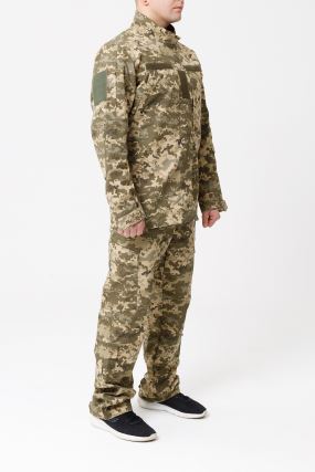 Військова чоловіча форма піксель ЗСУ з ріп-стопу: кітель і штани (водовідштовхувальна тканина)