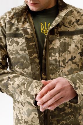 Військова чоловіча форма піксель ЗСУ з ріп-стопу: кітель і штани (водовідштовхувальна тканина)