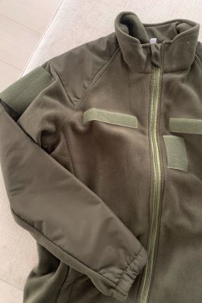 Флісова куртка з водовідштовхувальною тканиною кольору хакі