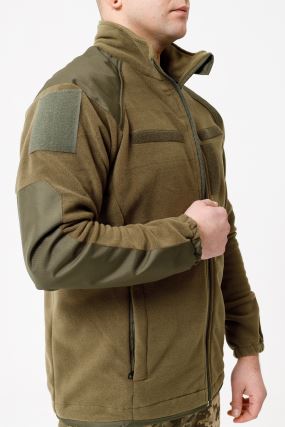 Флісова куртка з водовідштовхувальною тканиною кольору хакі